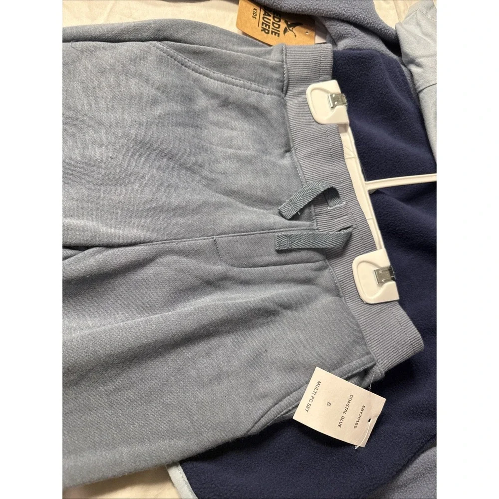 NWT Eddie Bauer 3 Piece Set Boys Size 6 Jacket, Pants And Tshirt Coastal Blue